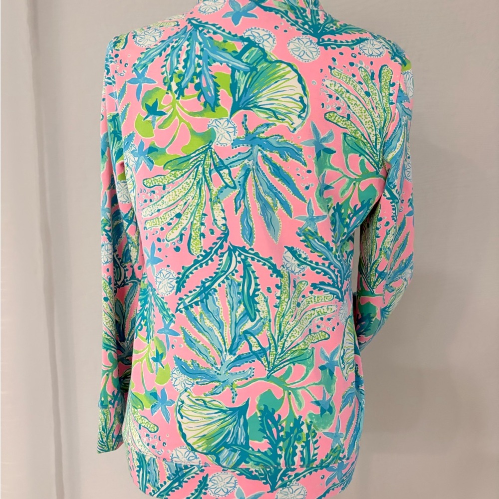 Lilly Pulitzer Pink and Blue Tropical Coverup - Picture 5 of 6